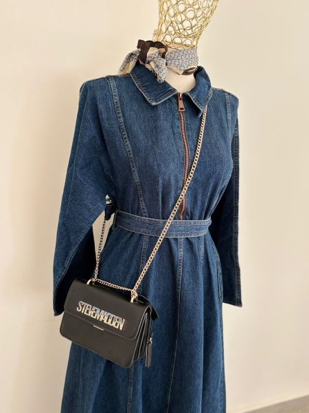 فستان جينس مع جيب